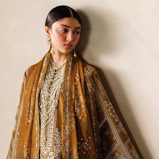 Luxury Embroidered Lawn Suit – 3 Piece (Stitched / Unstitched)