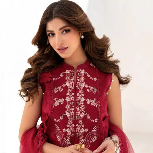 Opium Luxury Embroidered Lawn Suit – Unstitched 3 Piece