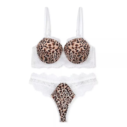 Secret Garden Lace Cheetah Bra & Panty Set – 2 Piece