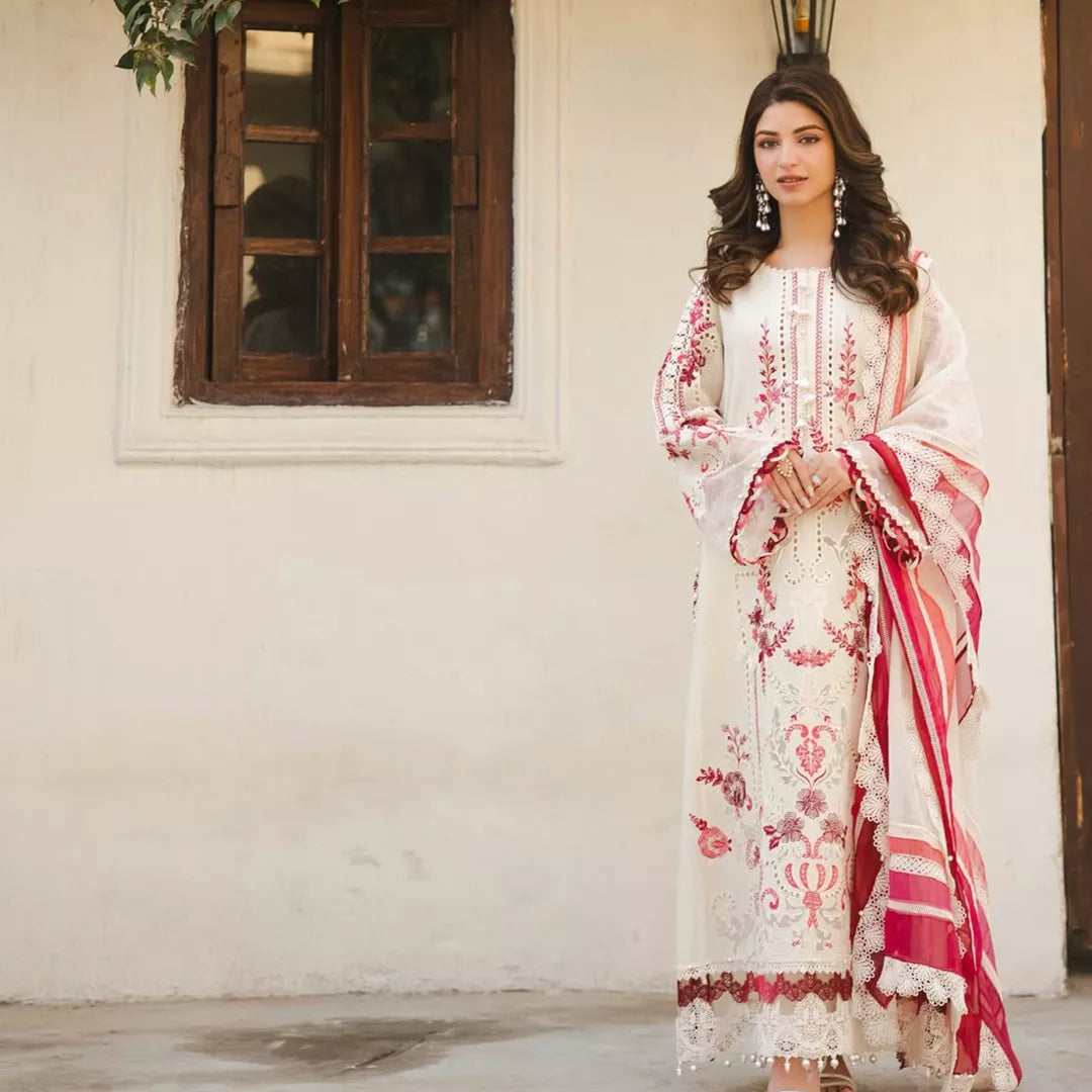 Kinza Inspired Embroidered Luxury Lawn Suit – 3 Piece