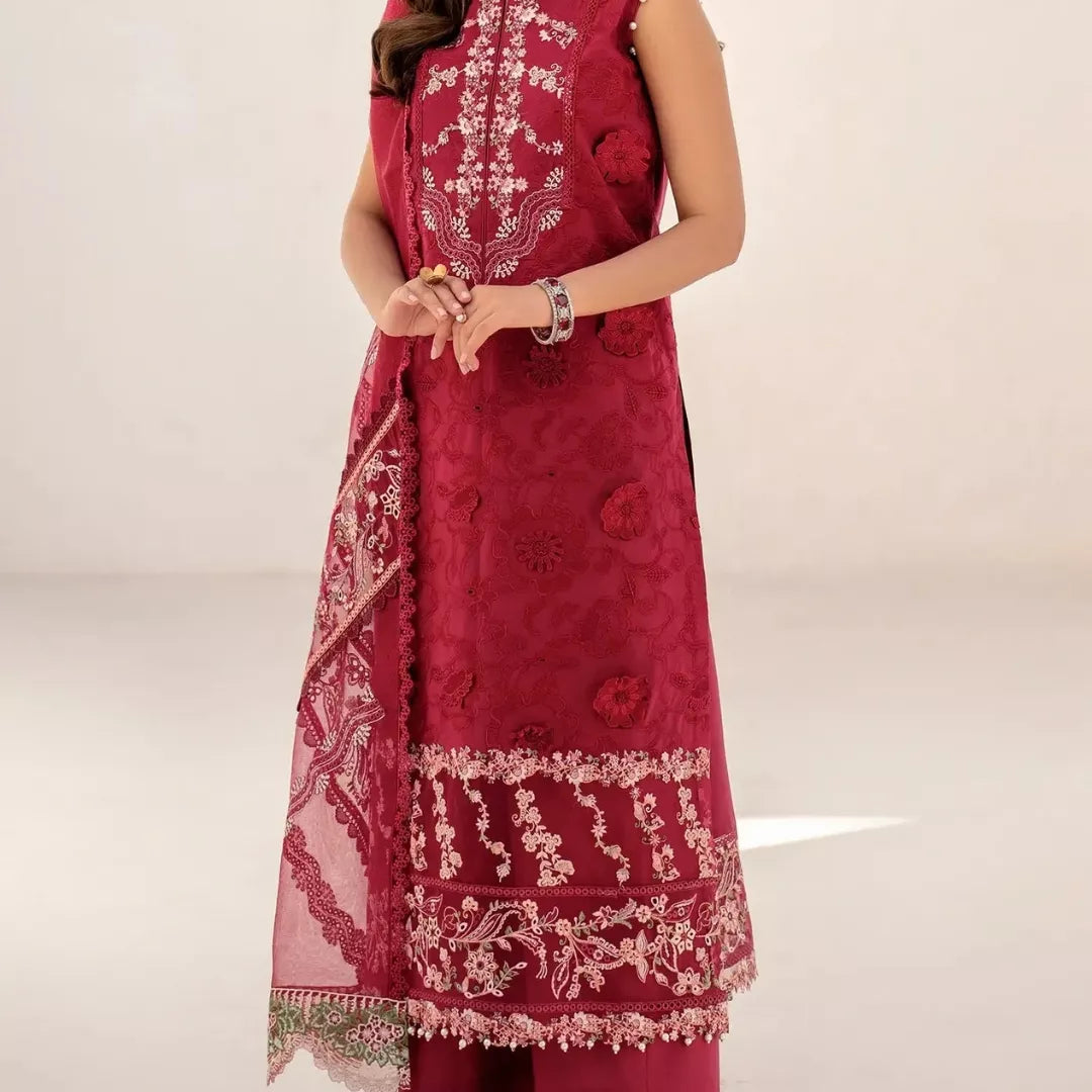 Opium Luxury Embroidered Lawn Suit – Unstitched 3 Piece