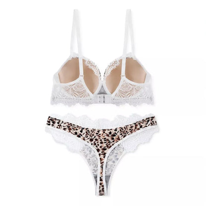 Secret Garden Lace Cheetah Bra & Panty Set – 2 Piece