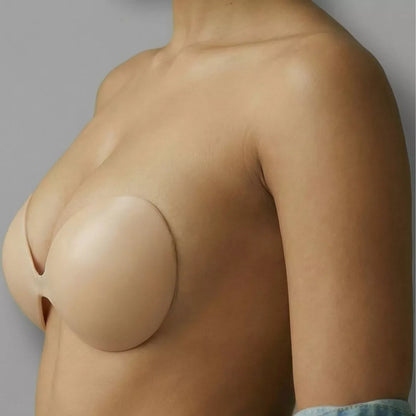 Invisible Lift Adhesive Cleavage Bra – Strapless Push Up Sticky Bra | Reusable Backless Bra | Black & Nude