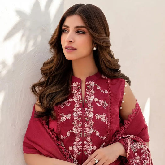 Opium Luxury Embroidered Lawn Suit – Unstitched 3 Piece